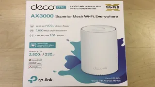 TP-Link Deco X50-DSL Mesh WiFi 6 AX3000 VDSL Modem Router Unboxing, Overview & Setup via App Account