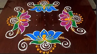 festival rangoli 🌹 beautiful 7 dots festival rangolis @greshmarangoli4252