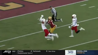 Boston College WR Zay Flowers MOSSES Louisville DB on TD Catch | 2022 College Football