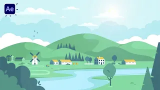 Farm Landscape Animation in After Effects Tutorials