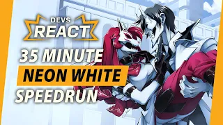 Neon White Developers React to 35 Minute Speedrun (World Record)