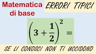 Errori tipici nelle espressioni matematiche