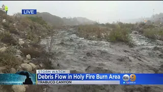 Storm Sparks Debris Flow In Holy Fire Burn Area