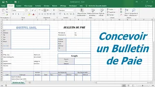 Concevoir un bulletin de Paie sur Excel étape par étape