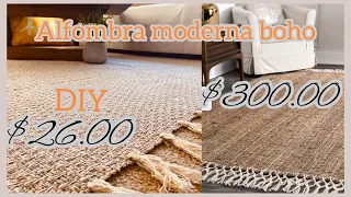 COMO HACER TU ALFOMBRA o TAPETE  MODERNO MANUALIDAD ALFOMBRA BOHO/ Hazlo tu mismo/ BOHO AREA RUG DIY