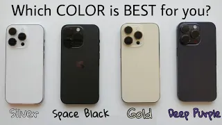 iPhone 14 Pro All Colors Unboxing & Hands On Comparison! - Gold vs Silver vs Space Black vs Purple