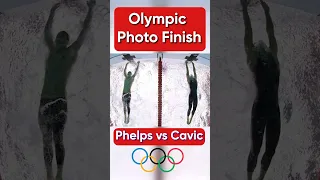 Olympics photo finish vs Michael Phelps explained 🥇🥈 #shorts