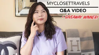 Answering Your Questions! Q&A + Giveaway Winner Announcement  | myclosettravels