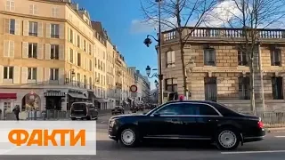 Невероятный кортеж Путина с десятками автомобилей в Париже - нормандский саммит 9.12.2019