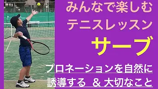 tennis lesson  Serve　プロネーションを自然に誘導する方法