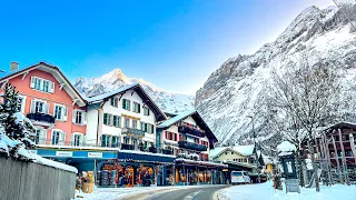 Winter in the Swiss Alps ❄️ Grindelwald is full of snow! 🇨🇭 Scenic drive