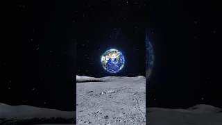 How Earth looks from Moon 🌎 चाँद से पृथ्वी कैसी दिखती है #shorts #moon #animation #space #earth