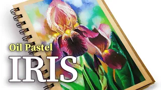 Painting Iris / Oil pastel /오일 파스텔화 / #127