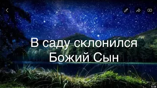 В саду склонился Божий Сын, (Минус фонограмма с текстом)