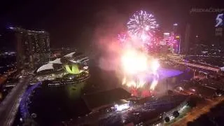 Amazing Firework 2014 Countdown in Singapore - Фейерверк 2014 Обратный отсчет в Сингапуре