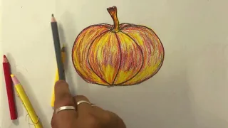 How to draw sweet pumpkin step by step