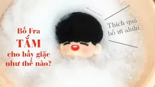 [Tips] How to wash my doll challenge 방탄인형 Cách bố Fra tắm cho bầy giặc