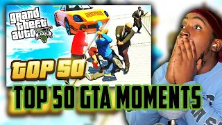 American Reacts To TOP 50 SIDEMEN GTA MOMENTS