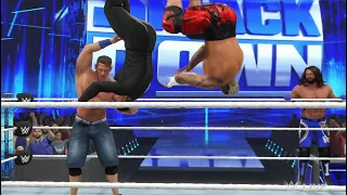 WWE 2K23 John Cena & AJ Styles vs. Jimmy Uso & Solo Sikoa Smackdown