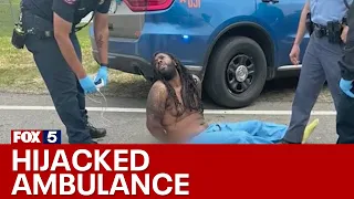 Patient hijacks ambulance with medics trapped inside | FOX 5 News
