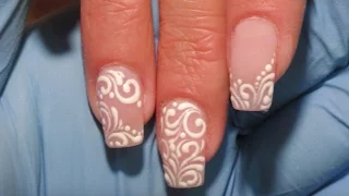 Вензеля на матовом покрытии Топ удивительный дизайн ногтей Nail design manicure