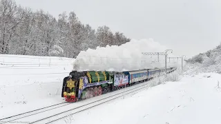 П36-0110 и 3М62У-0058 с Поездом Деда Мороза