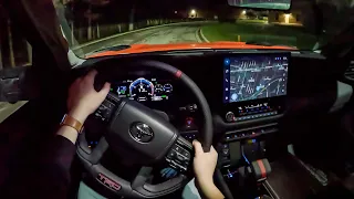 2023 Toyota Sequoia TRD Pro - POV Night Drive (Binaural Audio)