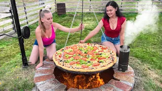 Pizza Beyond Borders! Crafting a Giant Pizza on a Satellite Dish