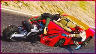 GTA 5 Motorcycle Crashes Episode 03 (Euphoria Physics Showcase)