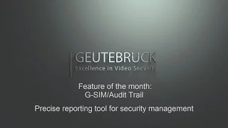 GEUTEBRÜCK Security Information System G-SIM/Audit Trail EN
