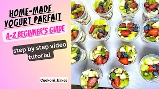 How to make yogurt parfait with fruits and granola/beginner friendly. Yogurt business made easy