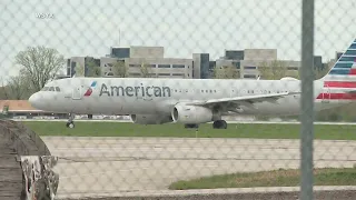 MID-AIR SCARE: American Airlines plane catches fire from possible bird strike days after runway fire