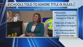 Weaver tells South Carolina schools to ignore Biden's revised Title IX rules for LBGTQ+ students