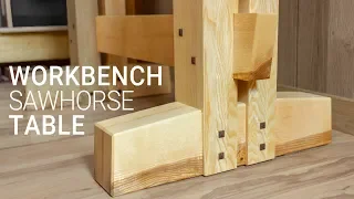 Making a Table on a Sawhorse to use as a Workbench