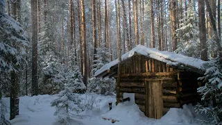 SURVIVE 3 Days of EXTREME Cold in a Log Cabin. Snowfall. WINTER IS COMING!