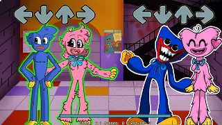 Huggy Wuggy Vs Kissy Missy ( OLD vs NEW ) - FNF Poppy Playtime Mod (FANMADE) - Playtime Song FNF