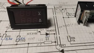 Как подключить китайский  V A метр к зарядному на тиристоре. Очень подробно.