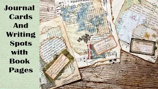 Journal Cards and Writing Spots with Book Pages - SIMPLE and EASY