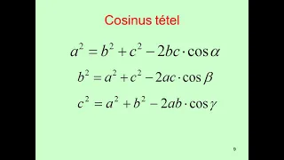 Szögfüggvények  részlet szinusz tétel  coszinusz tétel 01