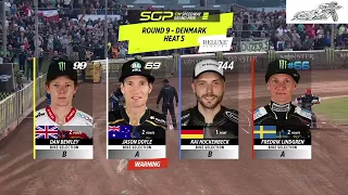 Wypadek podczas GP Danii w Vojens ( Jason Doyle, Fredrik Lindgren, Kai Huckenbeck)