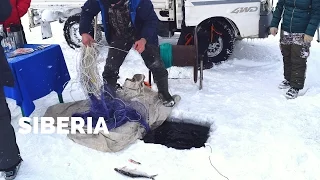 Ice Fishing on Siberia's Lake Baikal