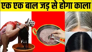 एक बार इसे लगाकर देखो 100% डाई की छुट्टी | 15 Days Grey Hair Challenge Natural Hair Dye White Hair