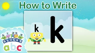 @officialalphablocks - Learn How to Write the Letter K | Zig-Zag Family | How to Write App