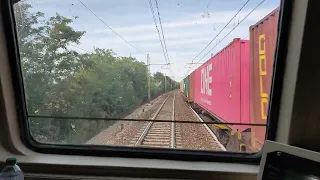 Cab ride - Incrocio treno merci e arrivo a Pavia