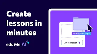 Create a lesson in minutes with eduMe AI ✨