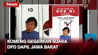 Komedian Alfiansyah Komeng Gegerkan Suara DPD Dapil Jawa Barat - iNews Siang 18/02