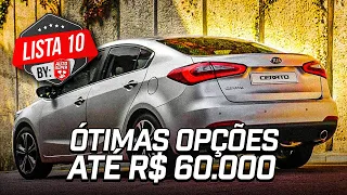 10 CARROS PARA COMPRAR ATÉ R$60.000 ! Não vai ter Peugeot 2008 e C4 Cactus