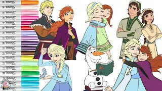 Disney Frozen 2 Coloring Book Compilation Anna Elsa Kristoff Olaff Honeymaren Ryder and Bruni