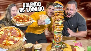 DESAFIO ÉPICO E REVIEW INCRÍVEL NOS RESTAURANTES DO EX BBB FELIPE PRIOR | VALENDO R$ 1.000,00