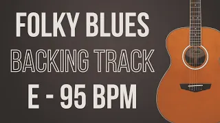 Folky Acoustic Blues Backing Track in E